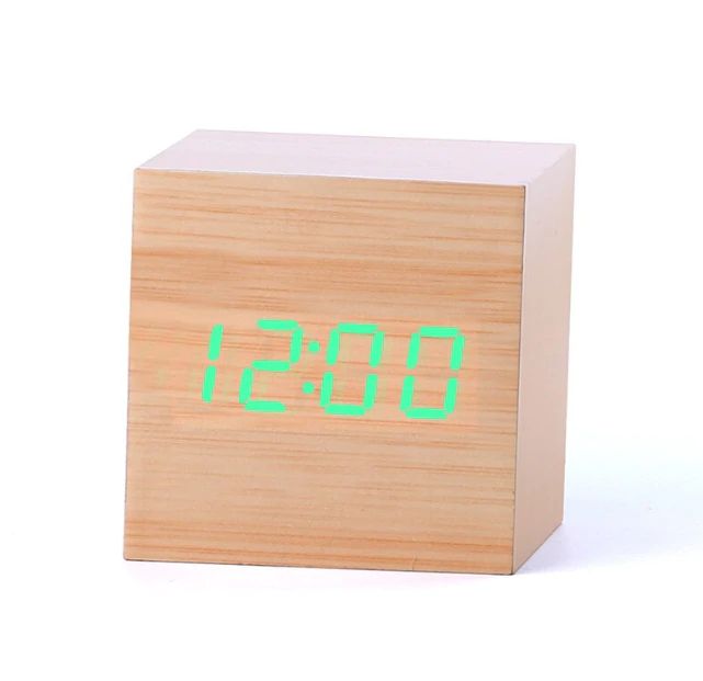 BowLift | Digital Clock Cube in Modern Wood Design