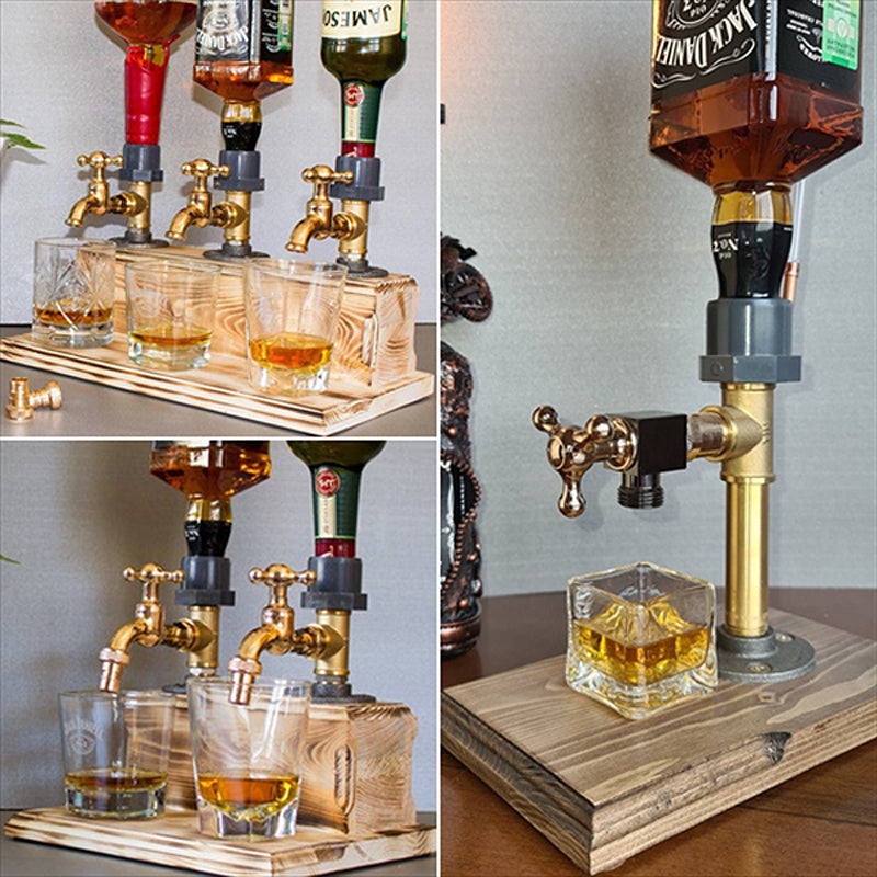 BowLift | Liquor Alcohol Whiskey Wood Dispenser