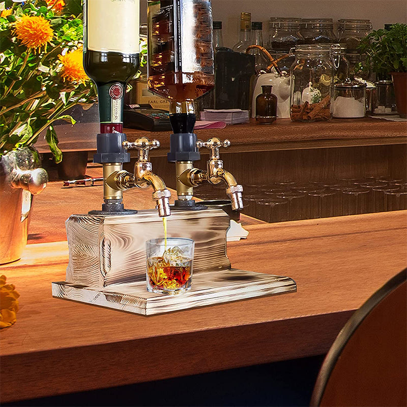 BowLift | Liquor Alcohol Whiskey Wood Dispenser