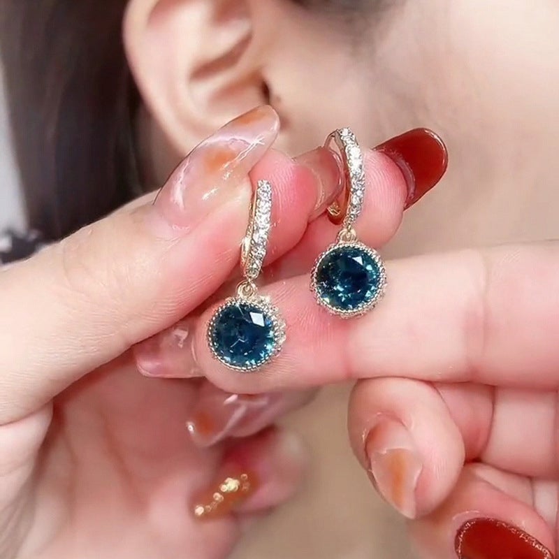 BowLift | Blue Crystal Earrings, 1 Pair