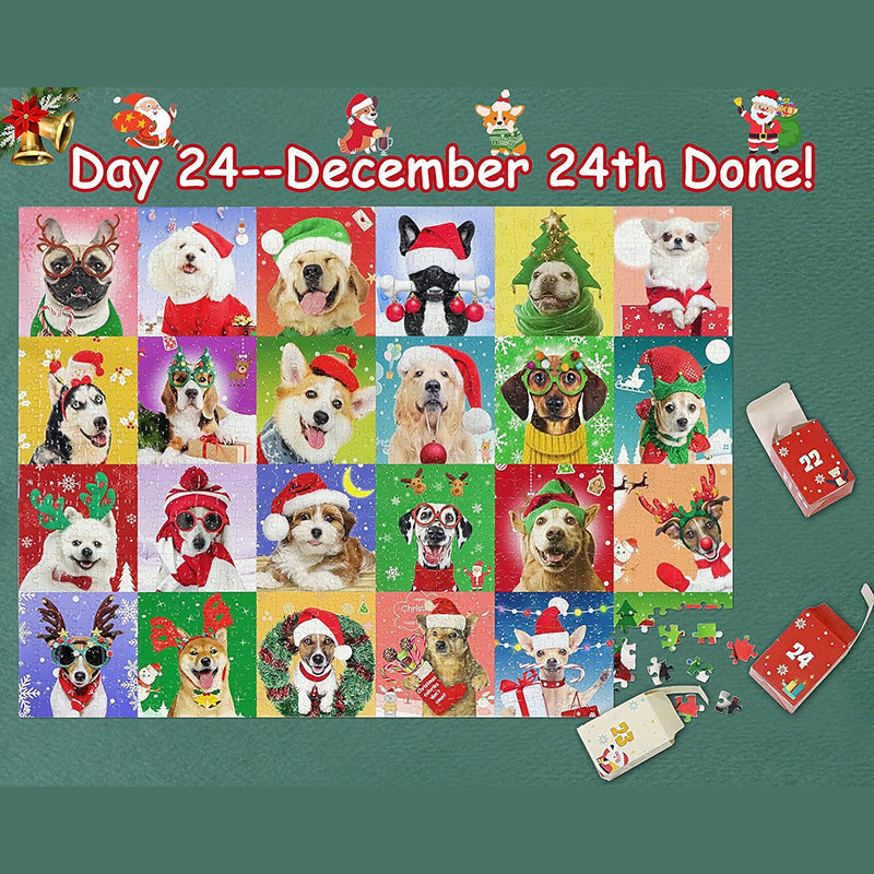 BowLift | 1000PCS Christmas Jigsaw Puzzles Advent Calendar - Christmas Gift