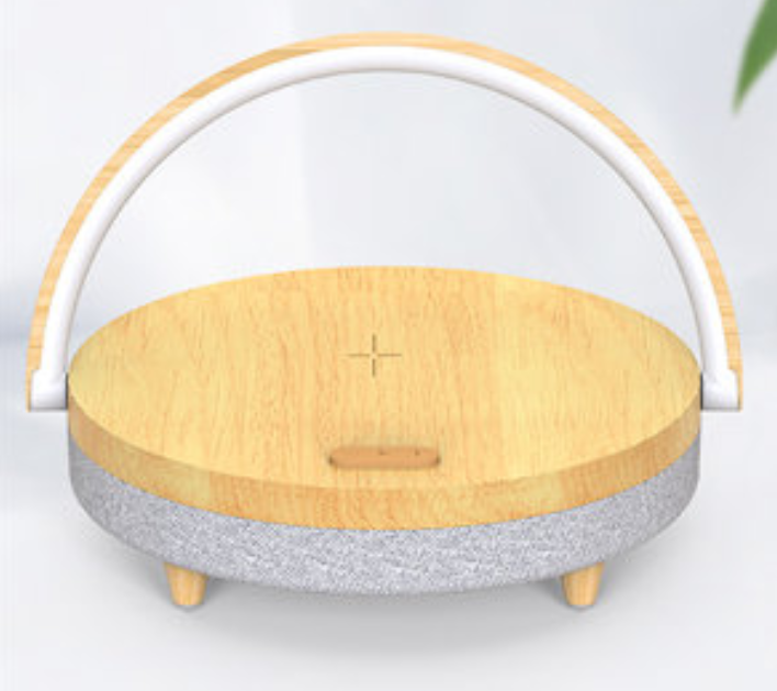 BowLift | Multifunctional Bedside Table Lamp, with Phone Wireless Charger, Phone Holder, Bluetooth Speaker and Adjustable Light Brightness, for Home & Office (US Plug)