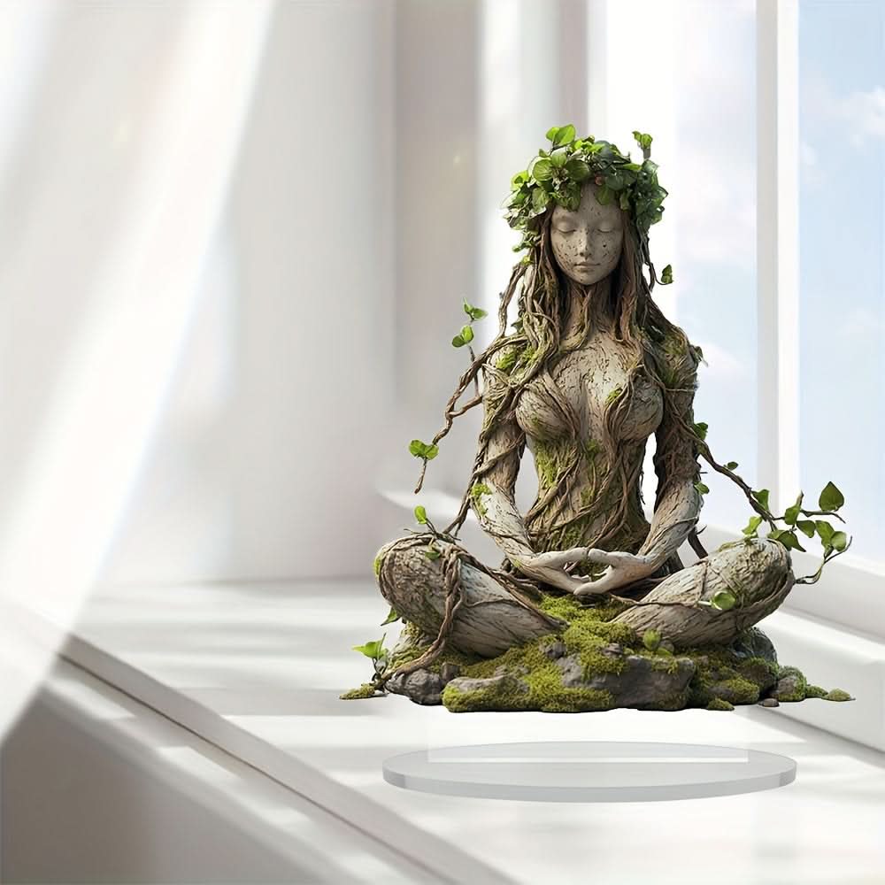 BowLift | 2D Bohemian Goddess Statue Acrylic Decorative Sculpture