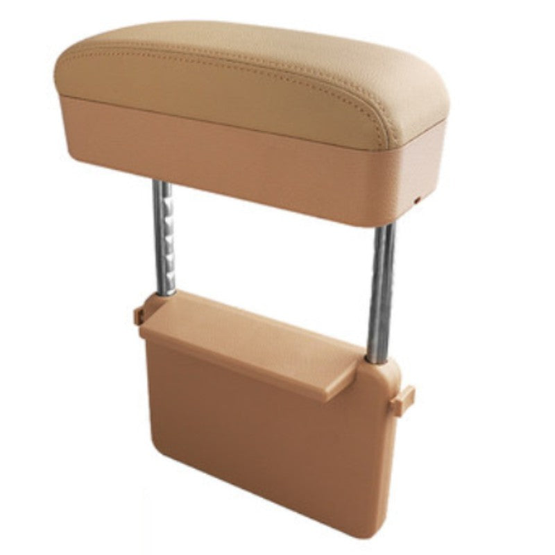 BowLift | 3-in-1 Universal Adjustable Car Armrest Storage Box, with Arm Support, Wireless Charging & Item Storage, for Long Distance Drive (1PC)