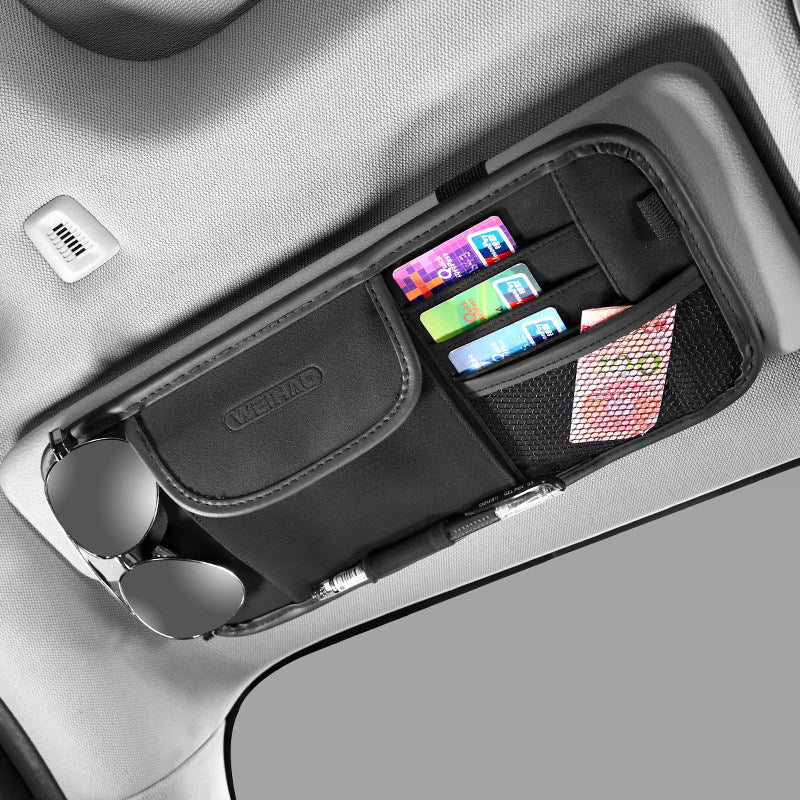 BowLift | Multi-Pocket Car Sun Visor Organizer, for Sunglasses, Cards, Pen, Cash & More