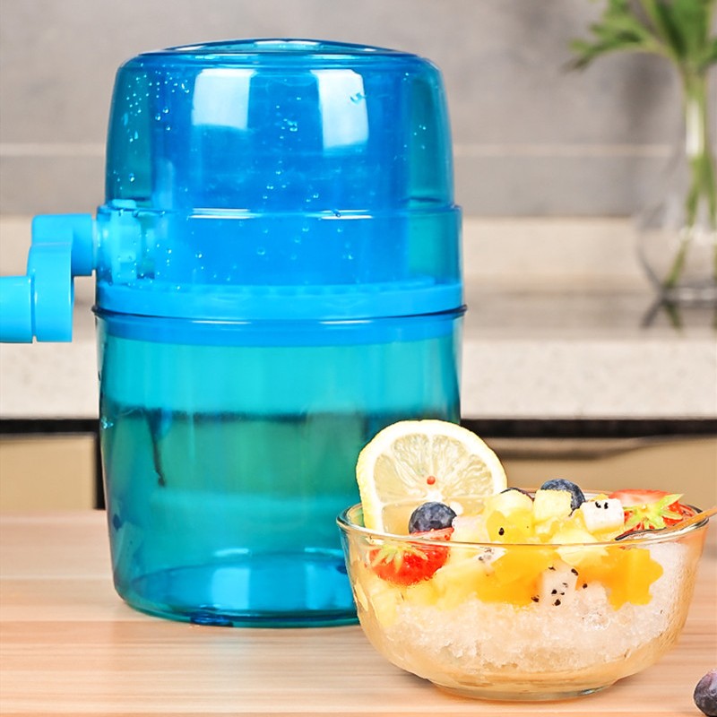 BowLift | Double Blades Hand-cranked Ice Shaver, for Fast Crushing, Fun and Easy Iced Treat