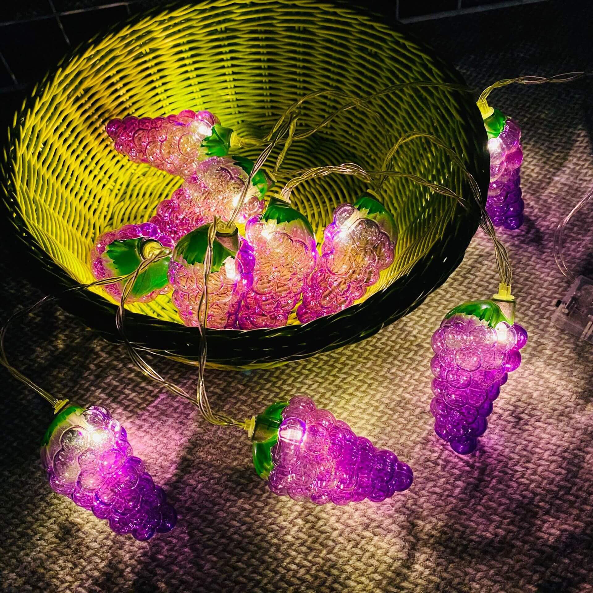BowLift | Fruit Grape String Lights LED Battery USB Decorative String Light