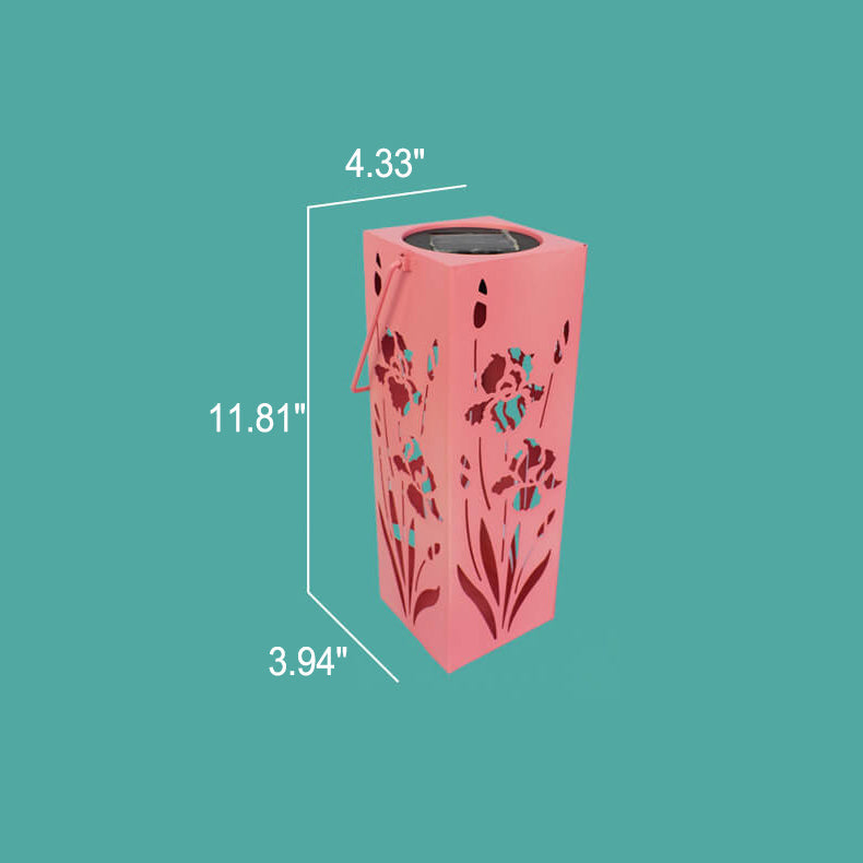 BowLift | Solar Butterfly Rose Pattern Hollow Column LED Outdoor Waterproof Decorative Lamp