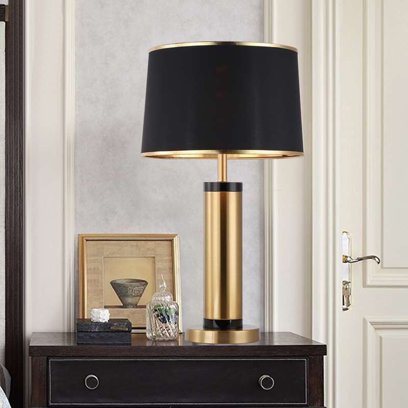BowLift | Modern Transitional Cylinder Iron Fabric 1-Light Table Lamp for the Living Room