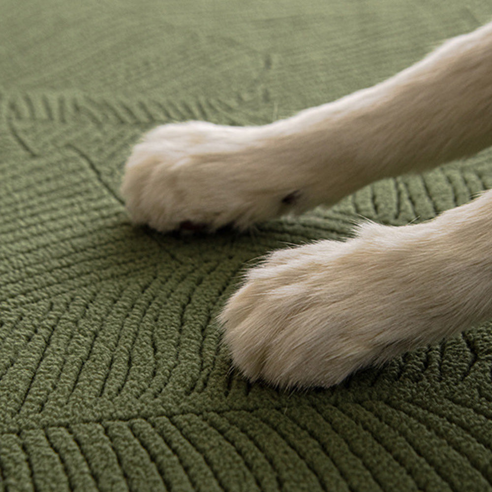 BowLift | Modern Leaf Jacquard Waterproof Anti-Scratch Stretch Full Cover Sofa Cover