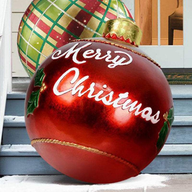 BowLift | Christmas Ornament Ball Outdoor Pvc 60CM Inflatable Decorated Ball PVC Giant Big Large Balls Xmas Tree Decorations Toy Ball