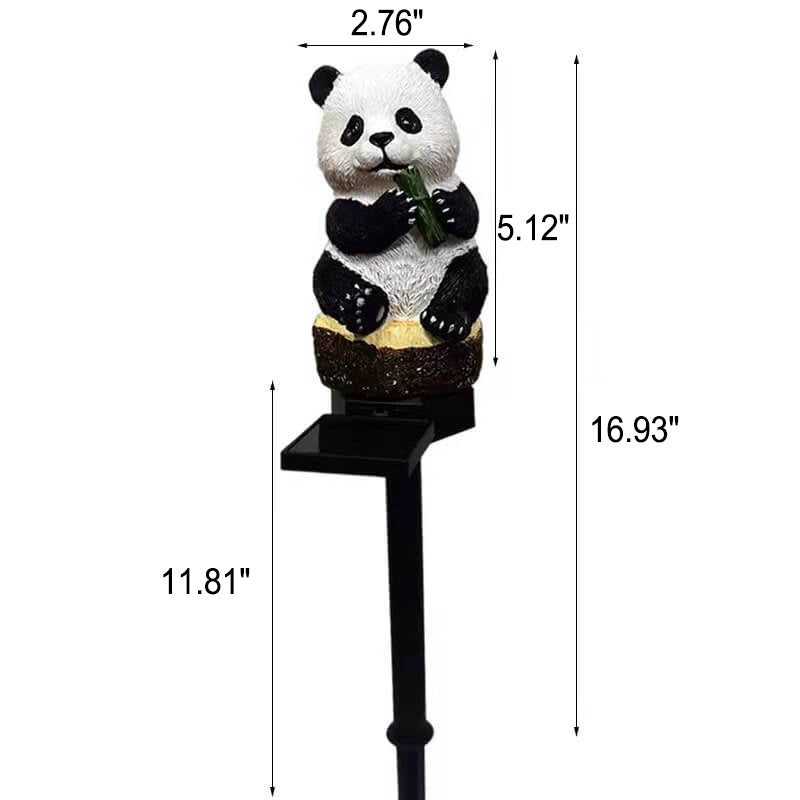 BowLift | Solar resin panda outdoor waterproof patio decoration ground light