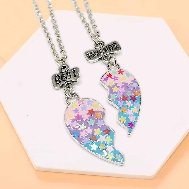 BowLift | Heart Pendant Best Friends Forever Friendship Necklace