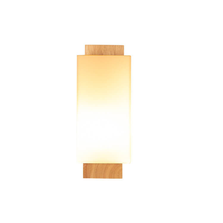 BowLift | Modern minimalist solid wood square glass column 1-light wall sconces lamp
