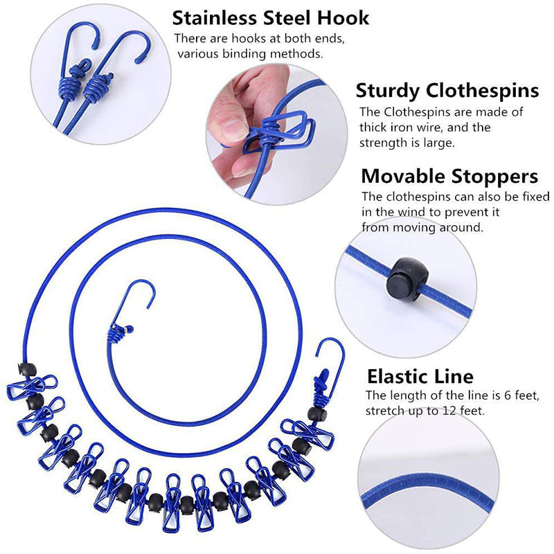 BowLift | Portable elastic travel clothes rack