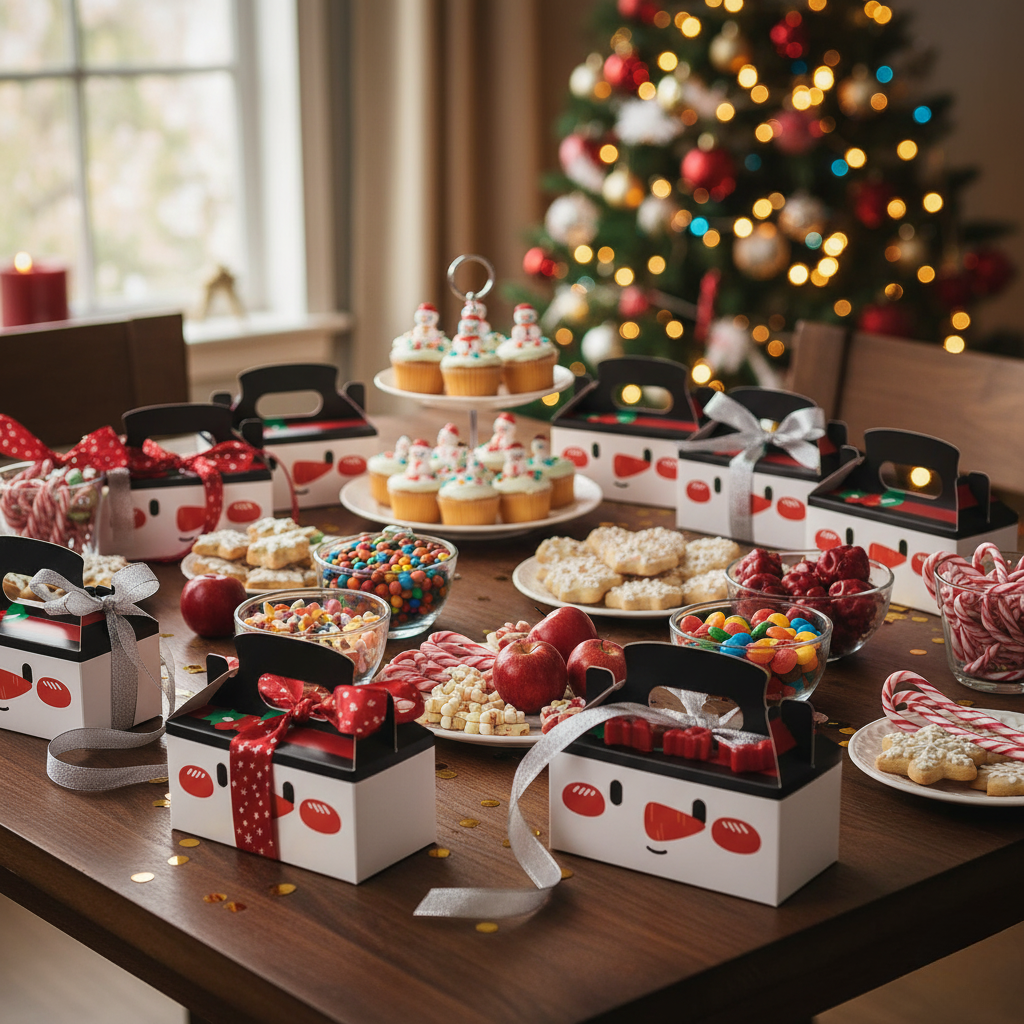 BowLift | 8 Piece Christmas Gift Box Set for Cookies Candy and Holiday Treats