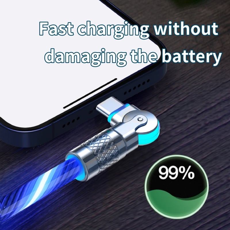 BowLift | Magnetic Charging Cable | 540° Rotating Connector | Fast Charge with LED Glow