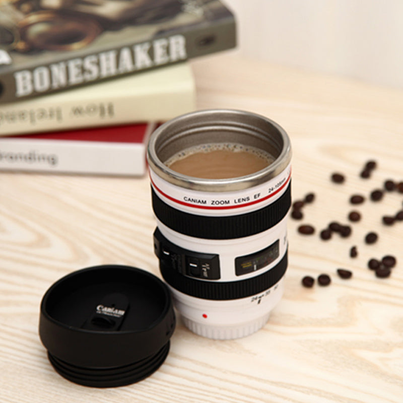 BowLift | Camera Lens Inspired Insulated Cup Coffee Mug