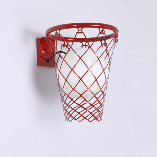 BowLift | Slamora Children's Wall Light | Basketball Hoop Design | Glass & Metal | Art Deco Style | Bedroom Light