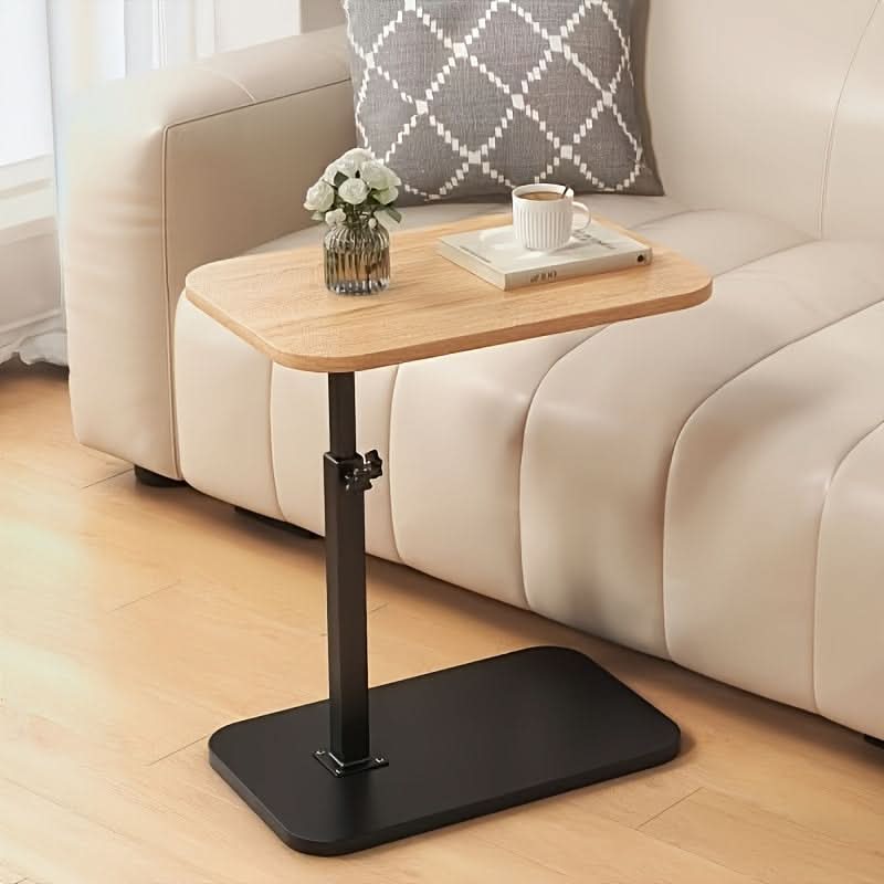 BowLift | Adjustable Side Table – Wood & Metal for Couch or Bed