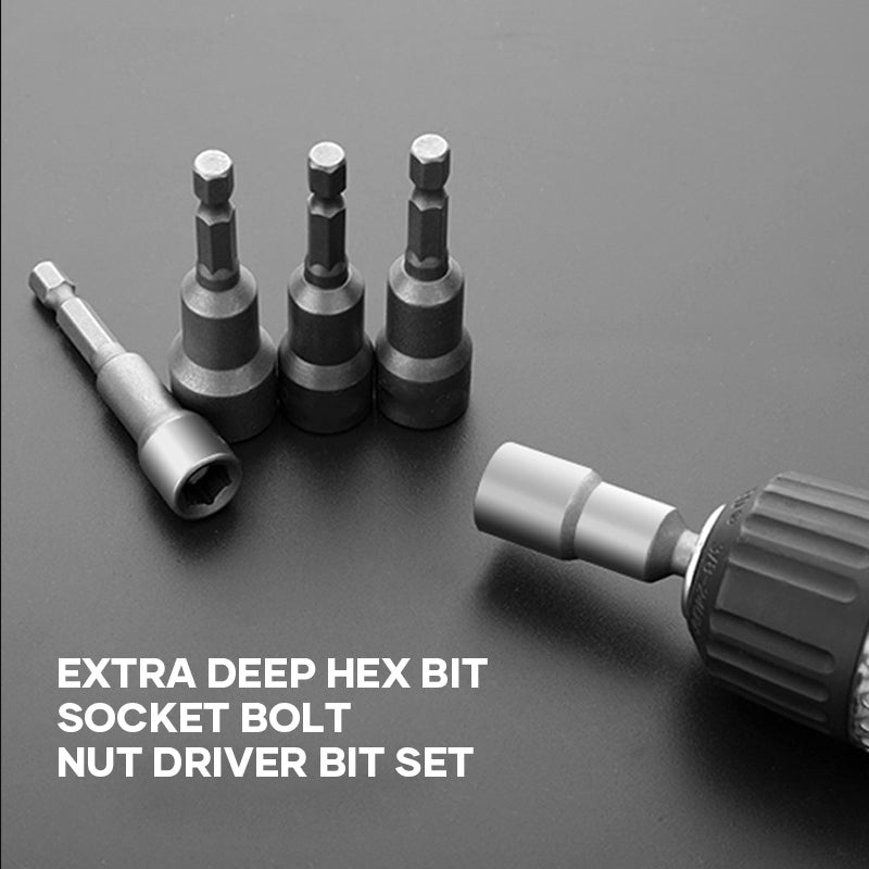 BowLift | Extra Deep Hex Bit Socket Bolt Nut Driver Bit Set