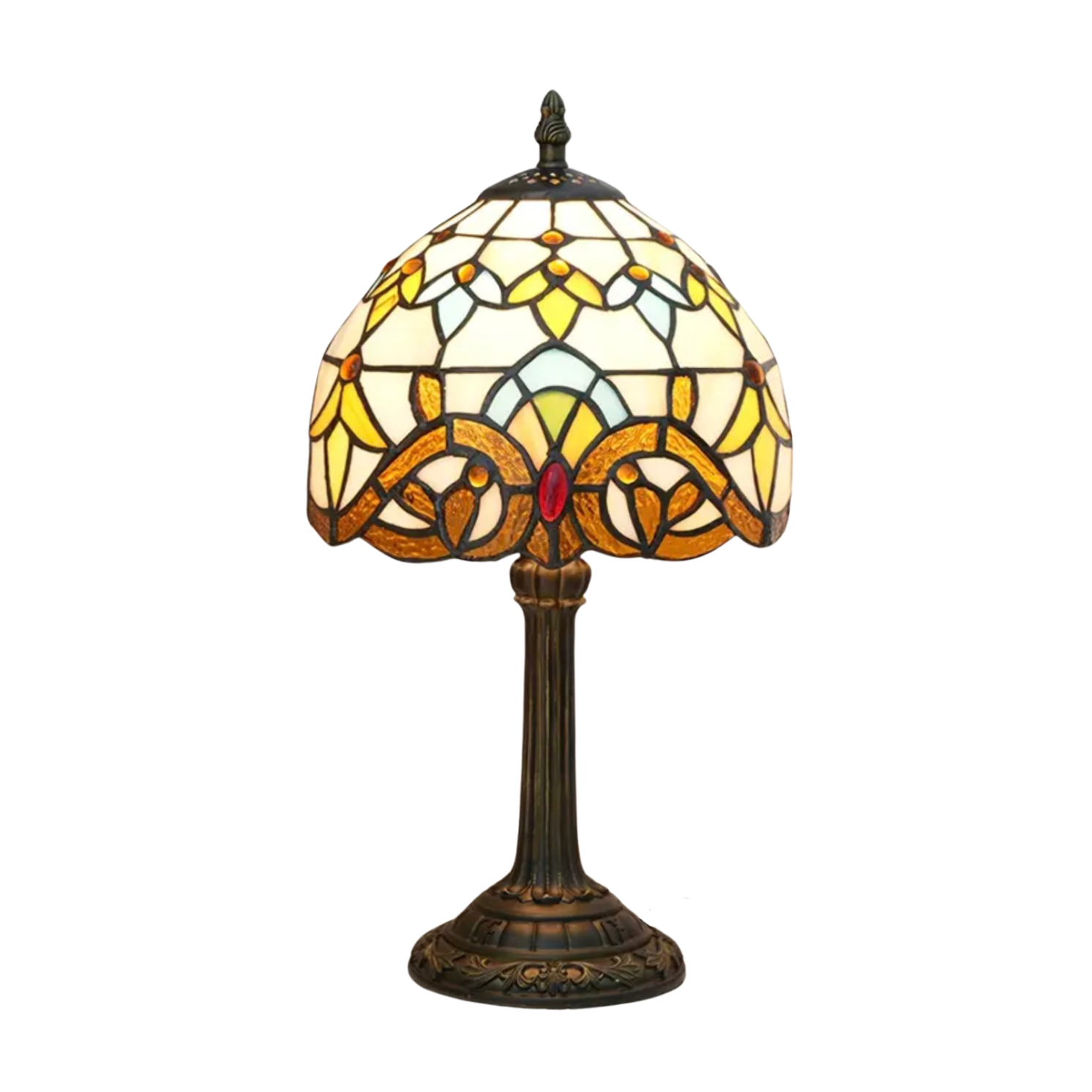 BowLift | VerreMystique Tiffany Lamp – Timeless Stained Glass Table Lamp for Warm Ambient Lighting