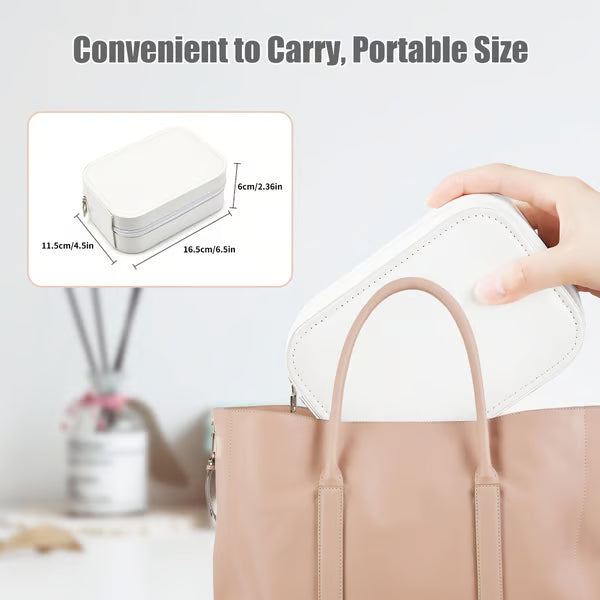 BowLift | Portable Makeup Organizer — Compact LED Mirror with Adjustable Lighting