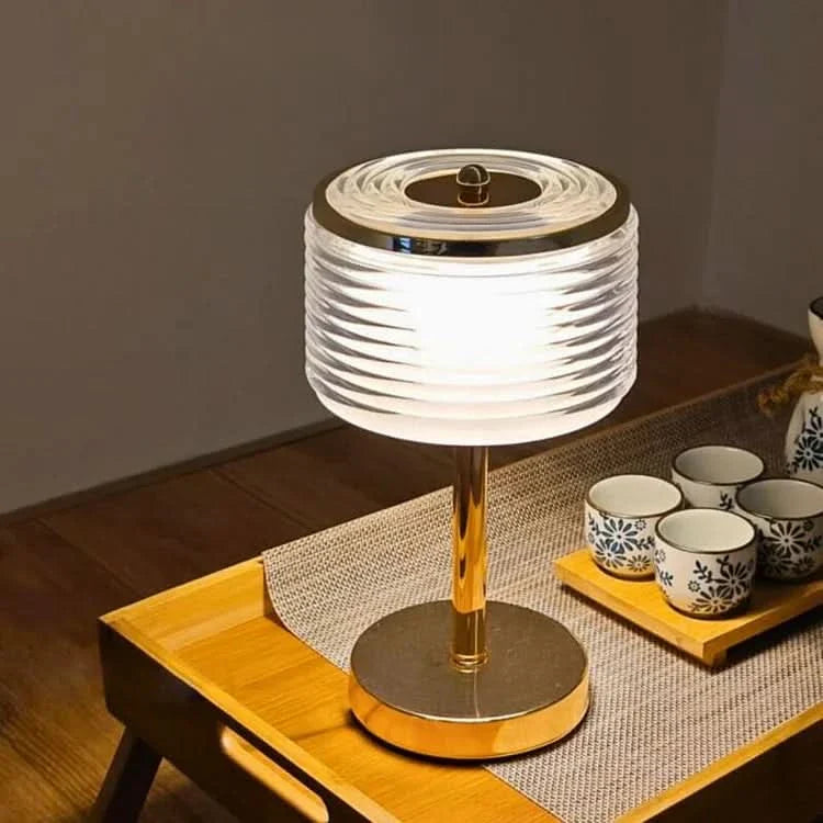 BowLift | LED Ring Table Lamp with Multi-Layer Shade