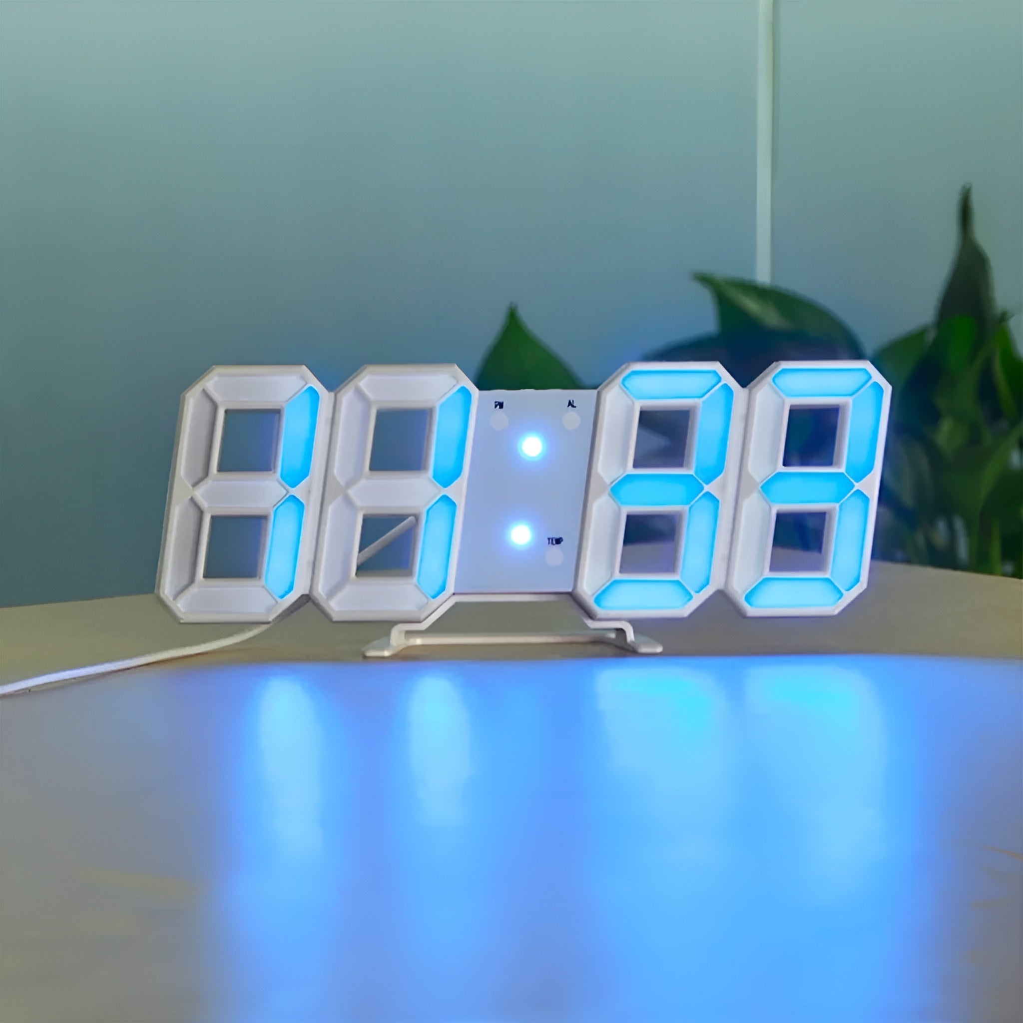BowLift | PixelTime Clock – Modern 3D LED Digital Wall Clock with Temperature, Date & Alarm