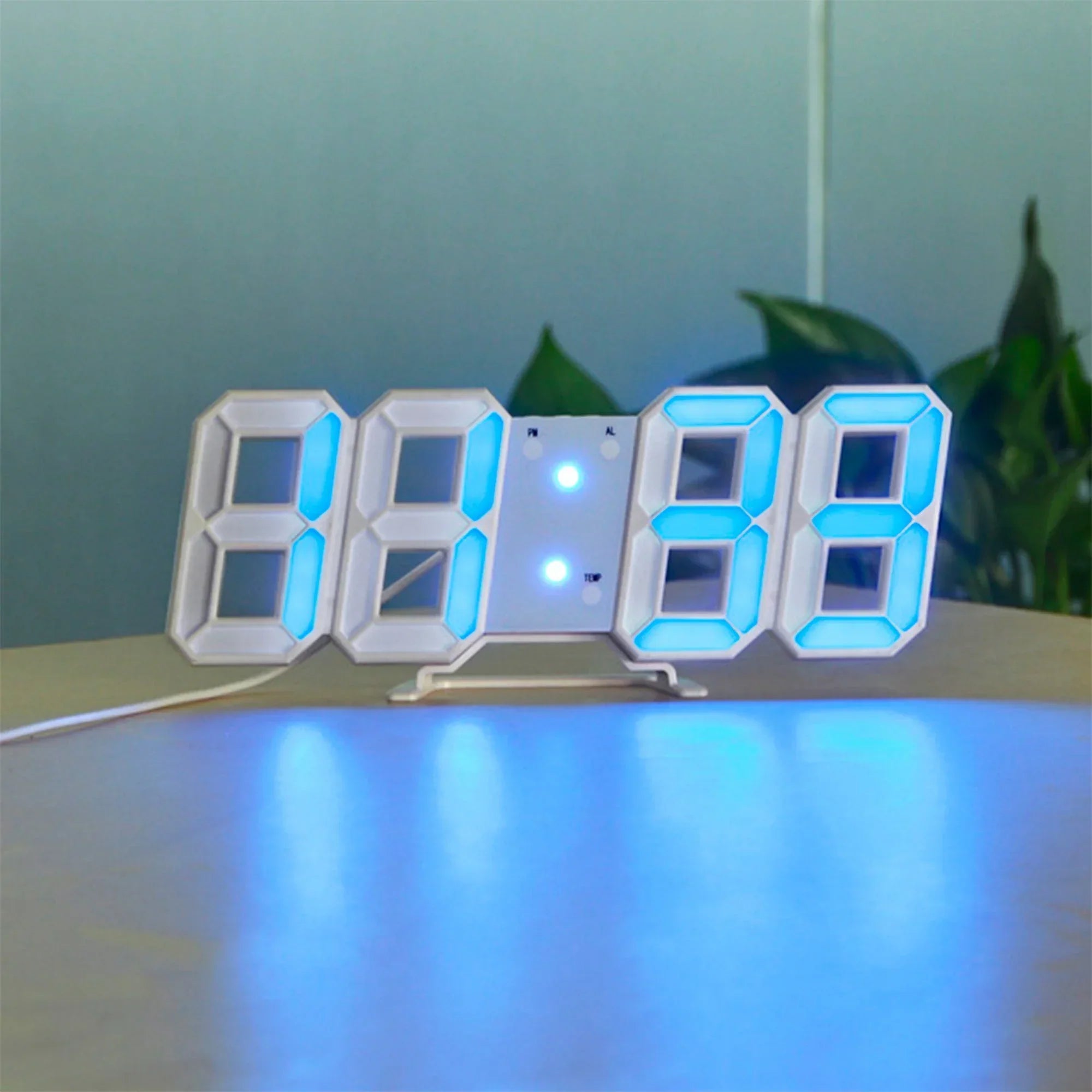 BowLift | LumiSync 3D LED Wall Clock – Modern Digital Clock with Dimmer Lighting