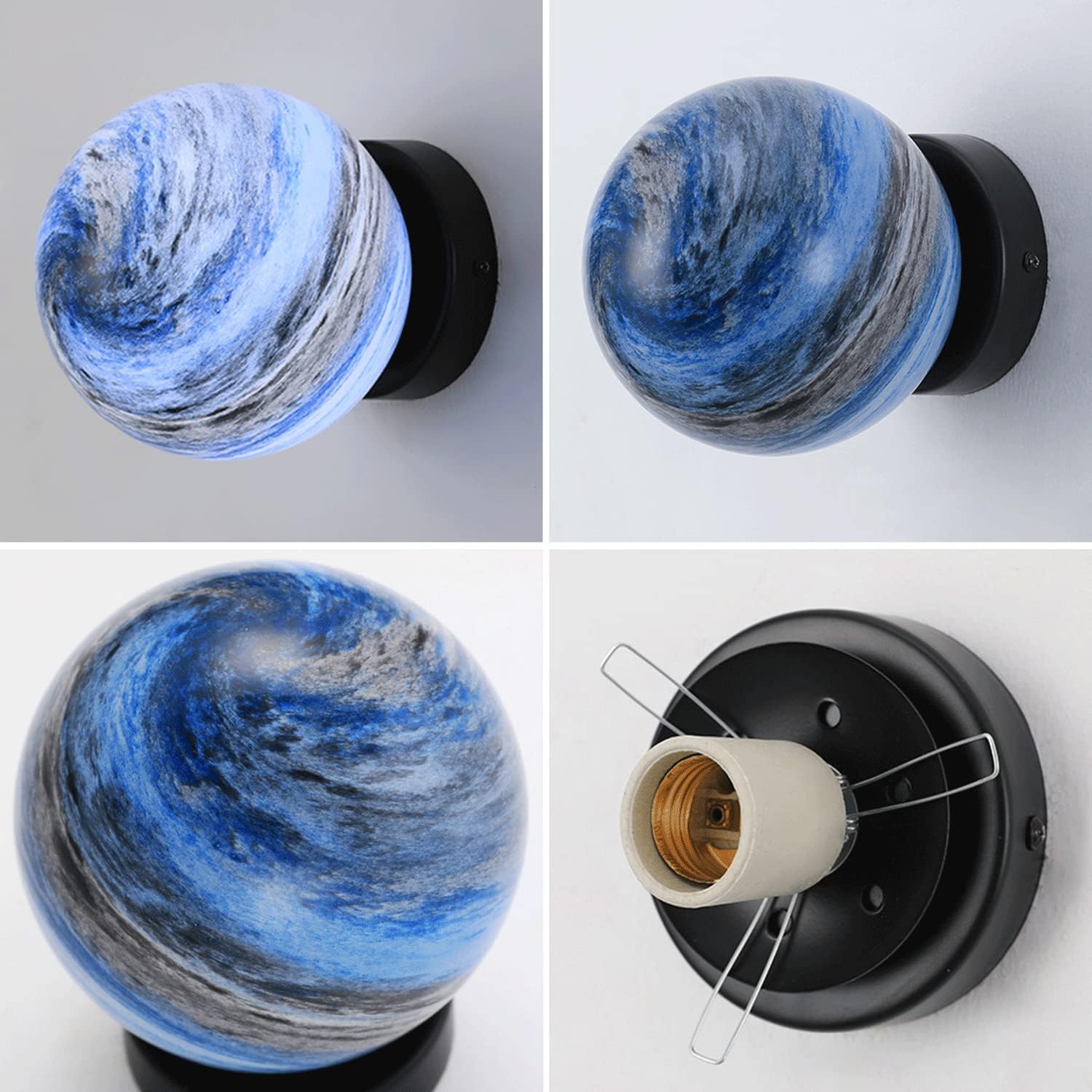 BowLift | Glass Ceiling Light Modern Globe Fixture