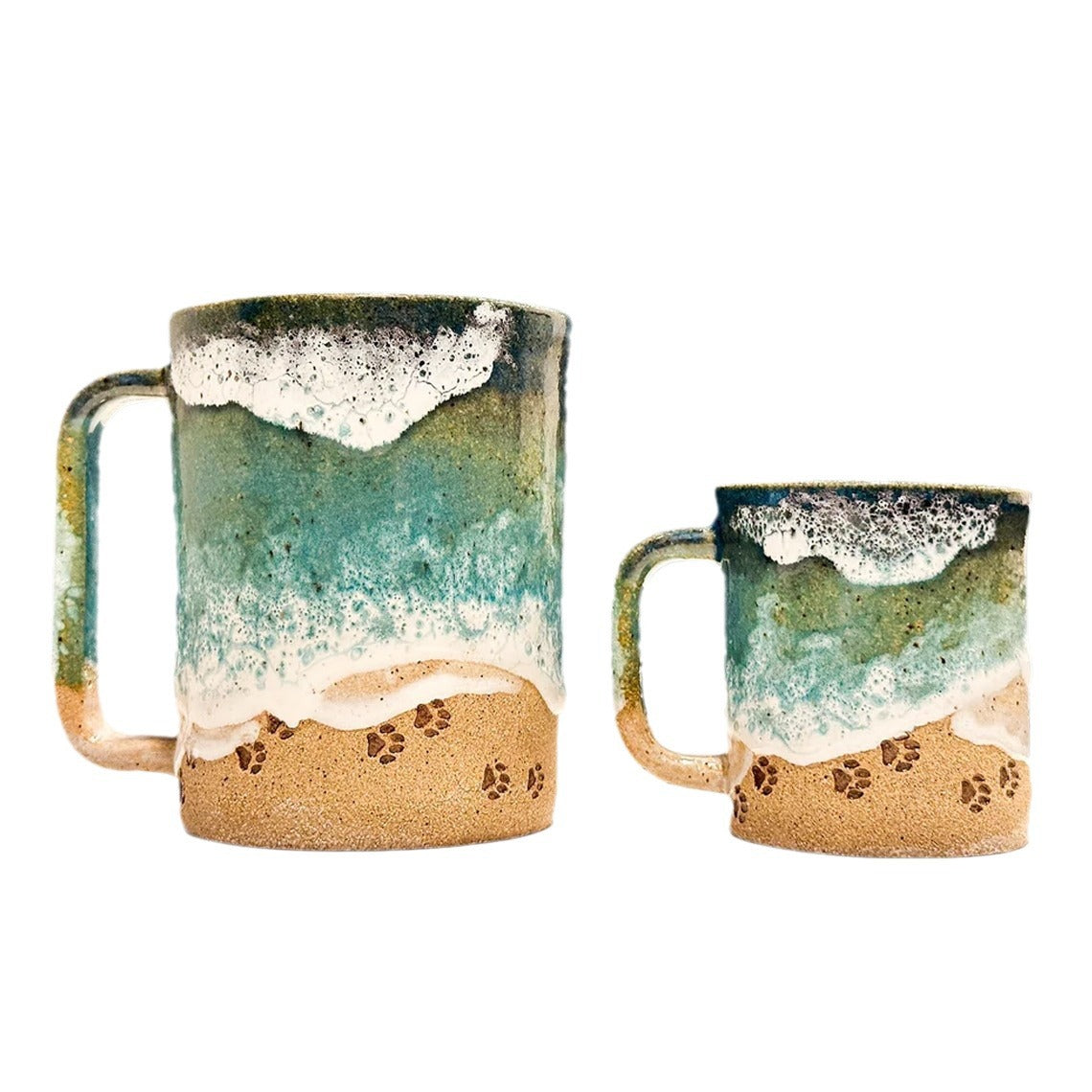 BowLift | Paw Print Ocean Coastline Mug