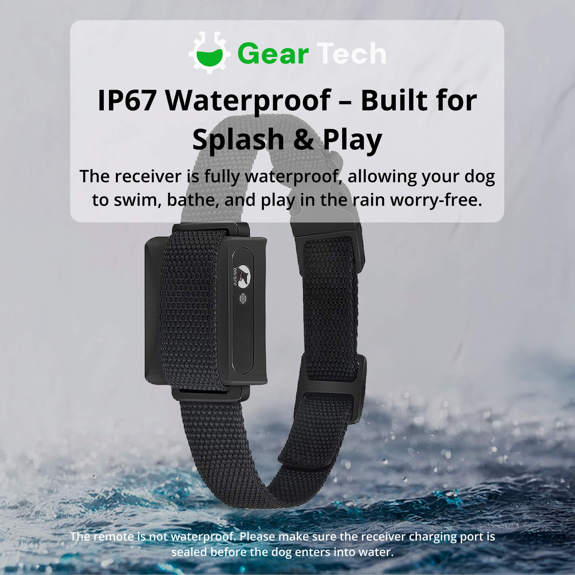 BowLift | 1000m Waterproof Dog Training Collar | Rechargeable, Remote Control & Adjustable for Small, Medium, and Large Dogs