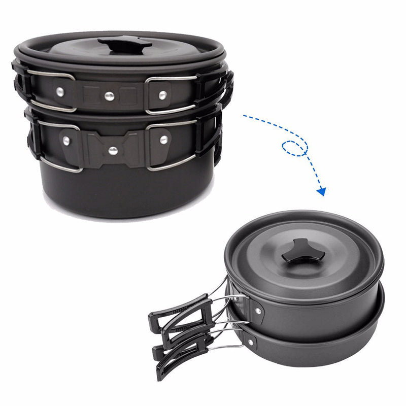 BowLift | Camping Cooking Ware Stainless Steel Cookware Pots Set and Pans