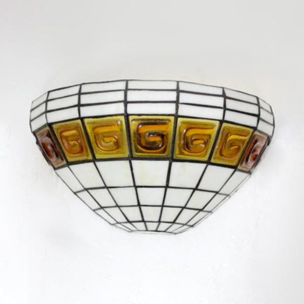 BowLift | Bowl Wall Lighting Traditional 1 Light Flecked Glass Wall Lamp for the Stairs