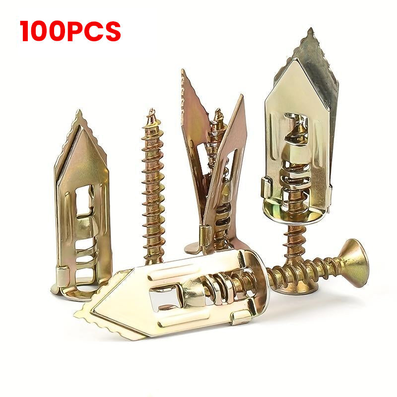 BowLift | Drywall Expansion Anchors + High Strength Zinc Screws Kit (Pack of 100)