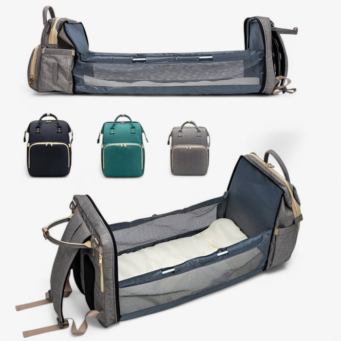 BowLift | 2-in-1 Diaper Bag "TravelNest" with Pull-Out Crib