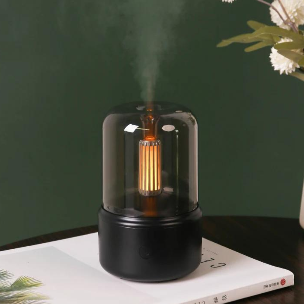 BowLift | Retro Aroma Diffuser with Night Light - USB Essential Oil Air Humidifier for Home and Office