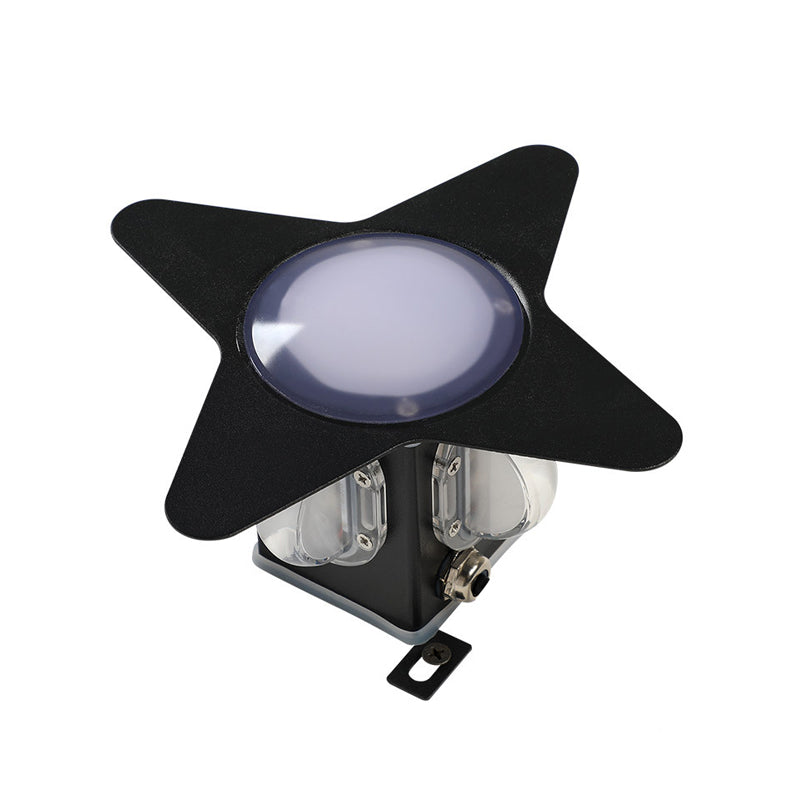 BowLift | Petals Outdoor Wall Mounted Lamp Metallic Modern RGB Color Changing LED Wall Lamp in Black