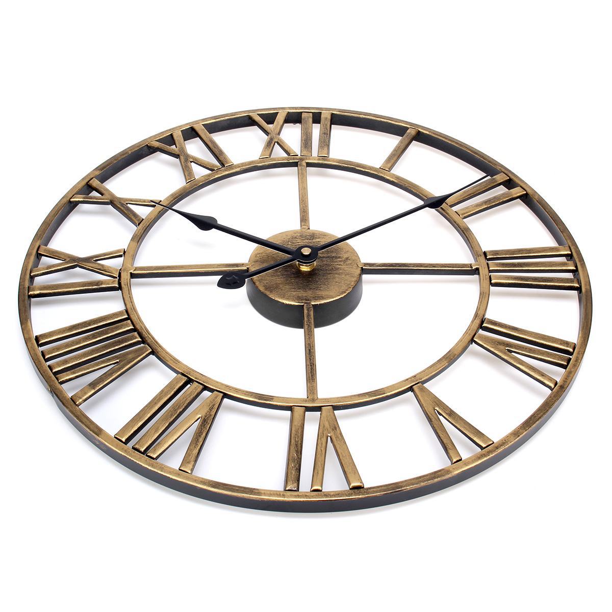BowLift | Roman Letters Large Silent Wall Clock 16 Inch Iron