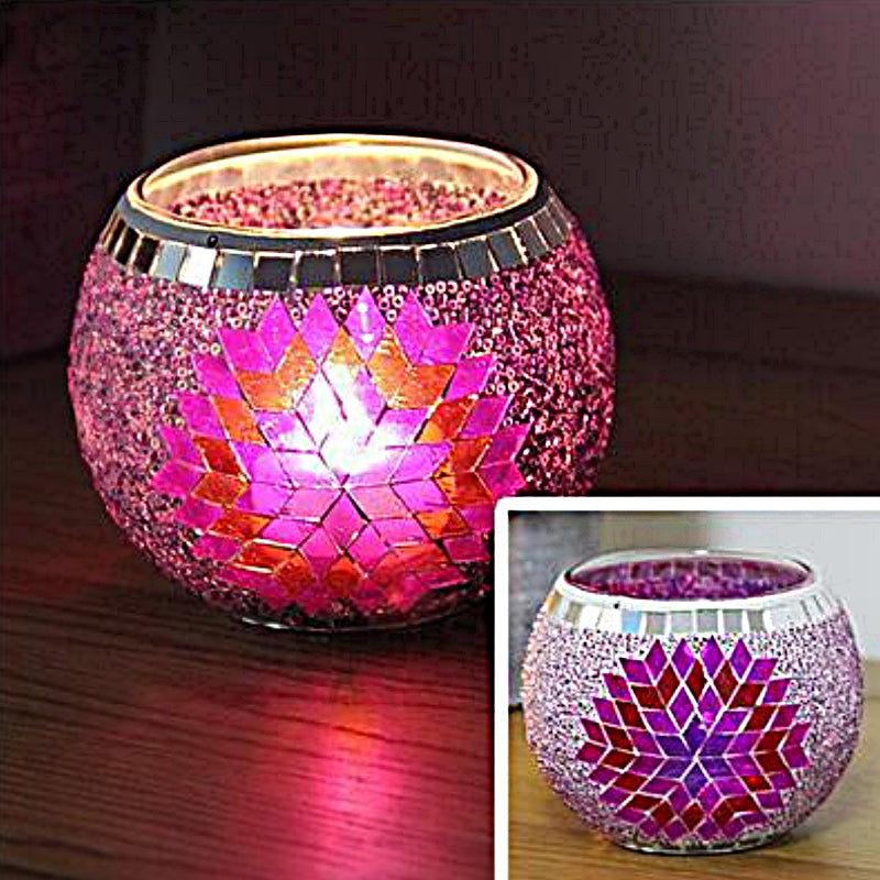 BowLift | European Retro Glass Mosaic Tealight Holder