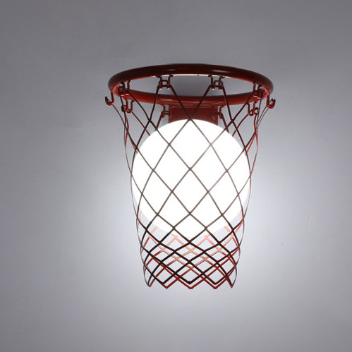 BowLift | Slamora Children's Wall Light | Basketball Hoop Design | Glass & Metal | Art Deco Style | Bedroom Light