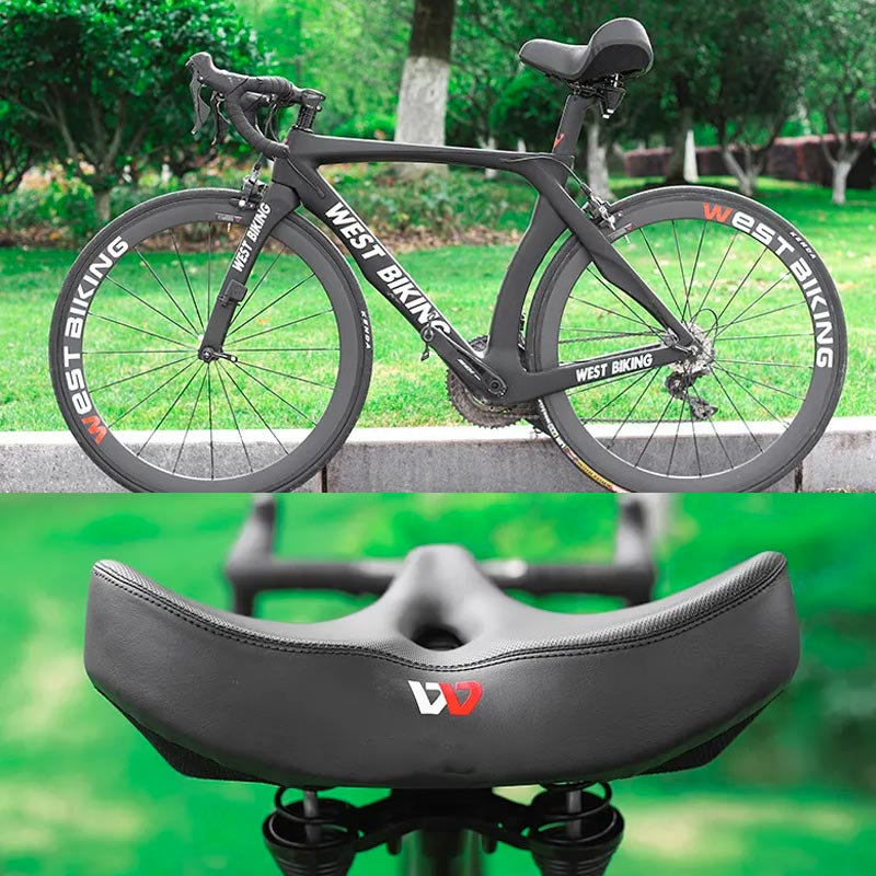 BowLift | ComfortRide Extra Wide Bicycle Seat | Pain-Free Sitting | Ergonomic Saddle for Long Rides
