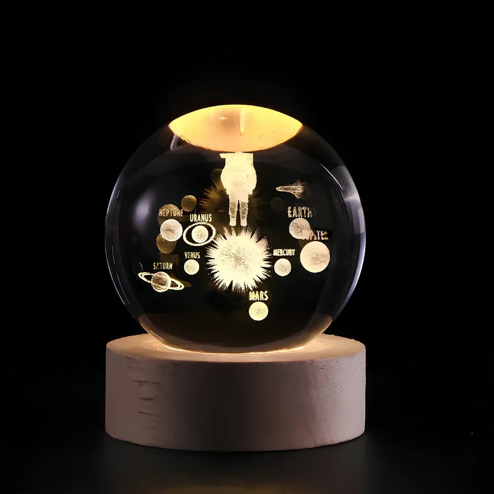 BowLift | LED Night Light with 3D Crystal Sphere
