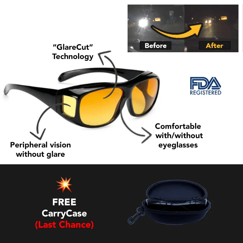 BowLift | Headlight Drive Glasses with Anti-Glare Technology Drive Safely at Night