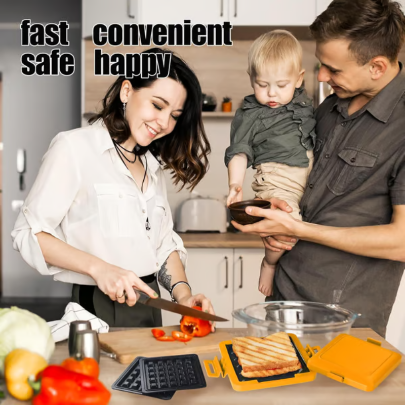 BowLift | Microwave Sandwich Toaster | Non-Stick Heatwave Grill Plates | Portable Snack Maker for Home & Travel