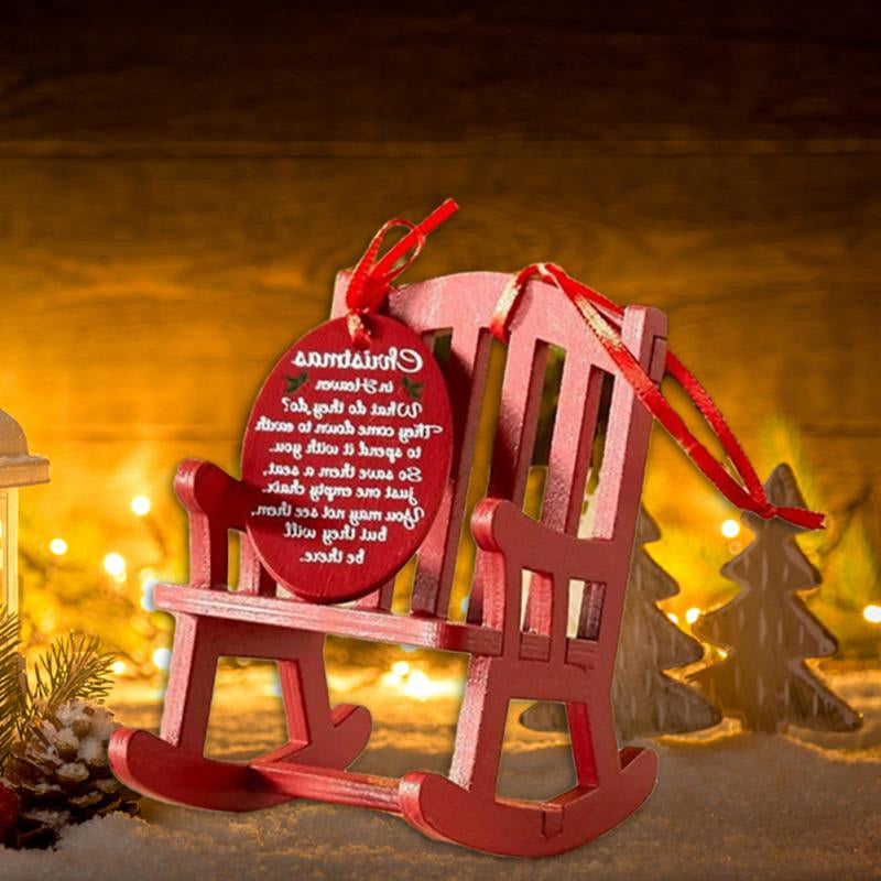 BowLift | Christmas Wooden Craft Small Rocking Chair Ornament