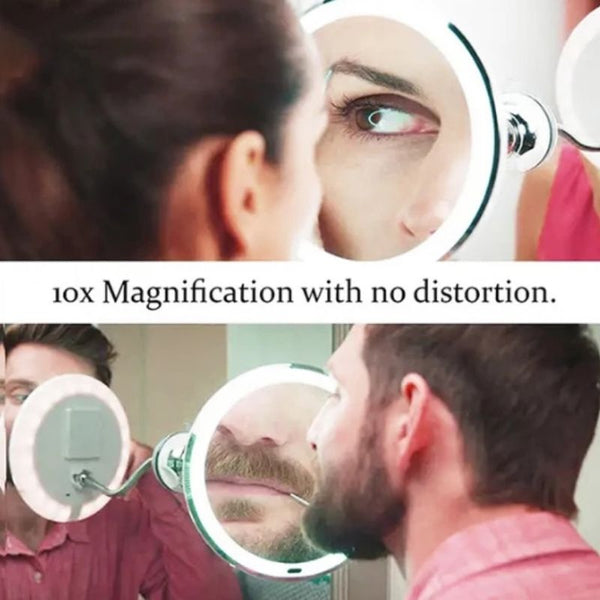 BowLift | FlexibleMirror – LED magnifying mirror with goose neck