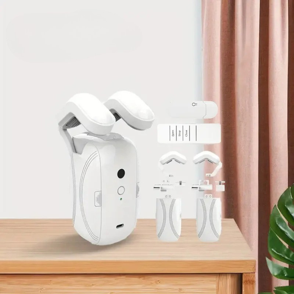 BowLift | Automatic Curtain Opener – Remote, App & Voice Control Compatible