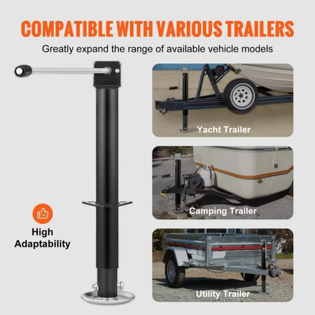 BowLift | Heavy-Duty A-Frame Trailer Jack with Drop Leg – 5000 lb Lifting Capacity